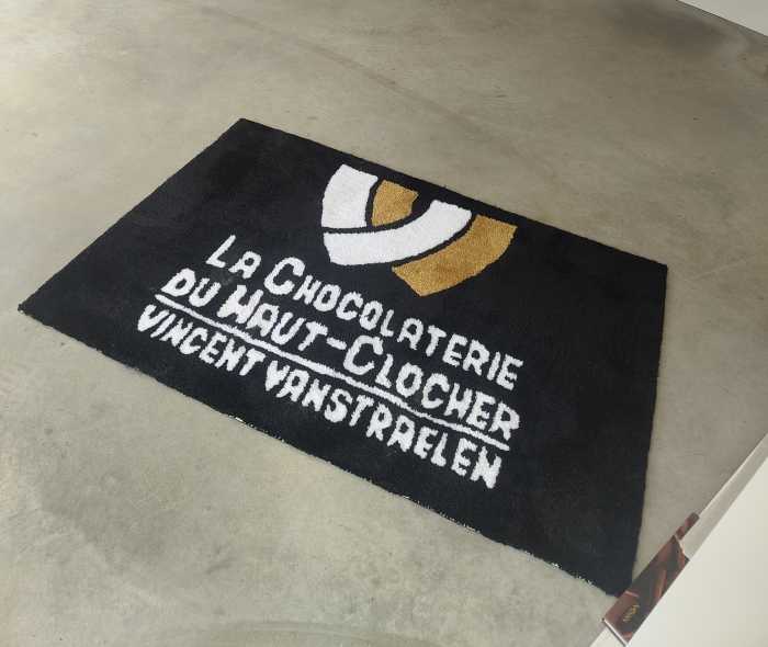Carpette sur-mesure pour la Chocolaterie du Haut-Clocher à Bierset - Liège 